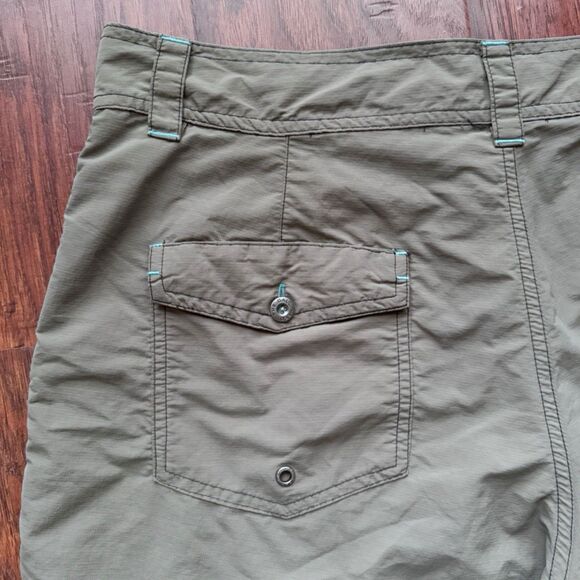 Howler Brothers Shorts‎ 35 Olive Nylon Quick Dry “Heed The Call” Hiking Fishing - Picture 14 of 16